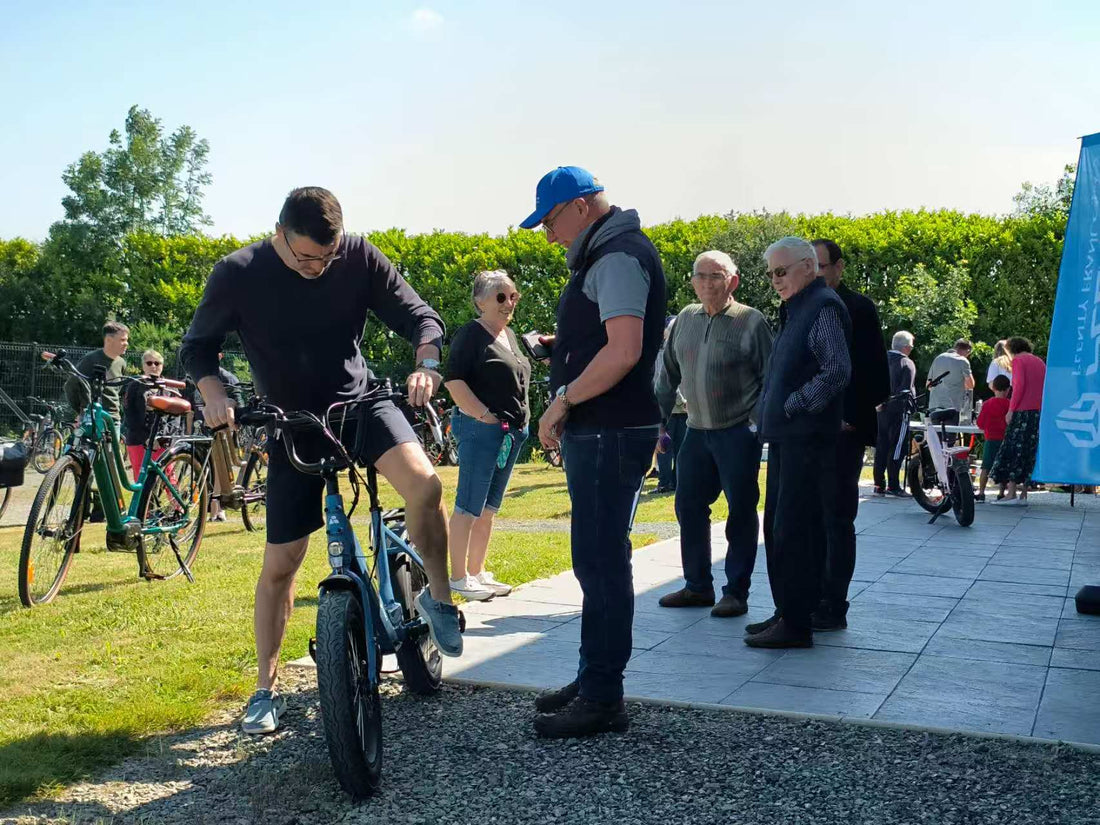 Come and test ride our BYKKI brand electric bikes at the PLENTY France factory