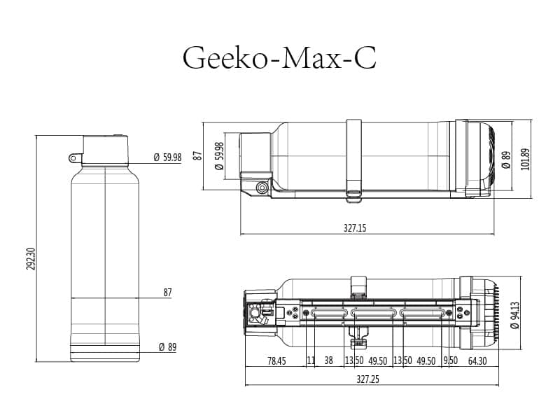 Geeko Bottle Battery – 36V/48V, 5.2–20AH