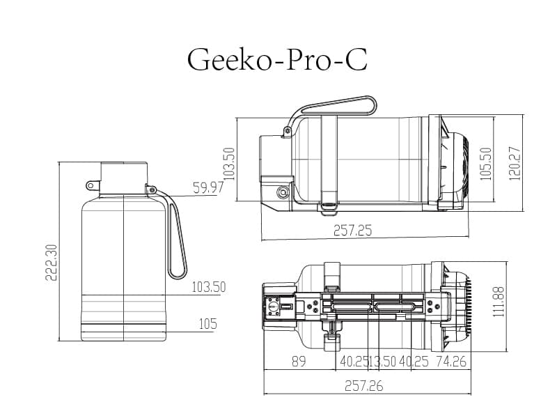 Geeko Bottle Battery – 36V/48V, 5.2–20AH