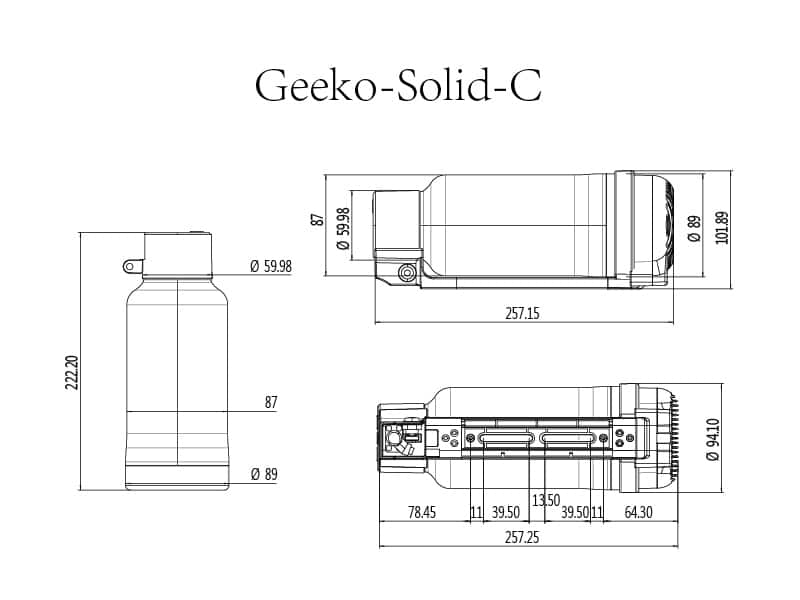 Geeko Bottle Battery – 36V/48V, 5.2–20AH