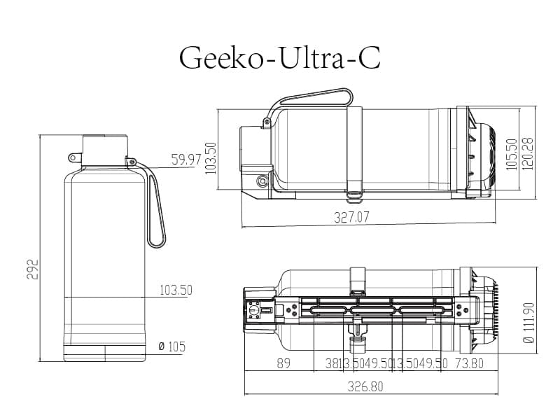 Geeko Bottle Battery – 36V/48V, 5.2–20AH