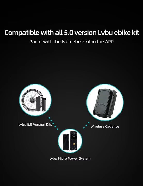 LVBU CW01 36V PAS pedaaliabi Bluetooth kadentsiandur