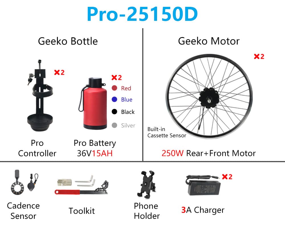 Geeko Dual Motor Ebike Conversion Kit