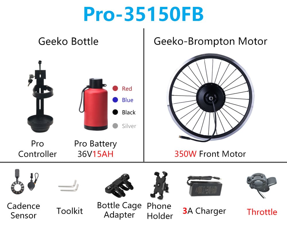 „Geeko Brompton“ elektrinio dviračio konversijos rinkinys