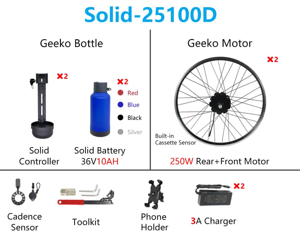 Geeko Dual Motor Ebike Conversion Kit