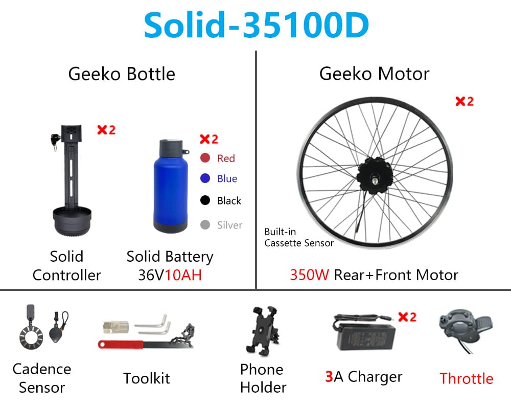Geeko Dual Motor Ebike Conversion Kit