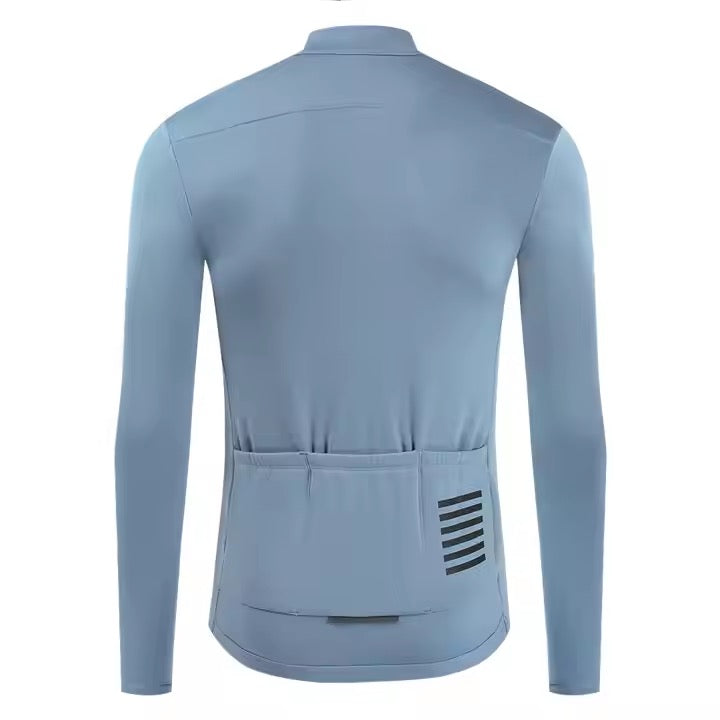 Ykywbike Men's Cycling Jersey Jacket Winter 5-15℃ Thermal Fleece Long Sleeves